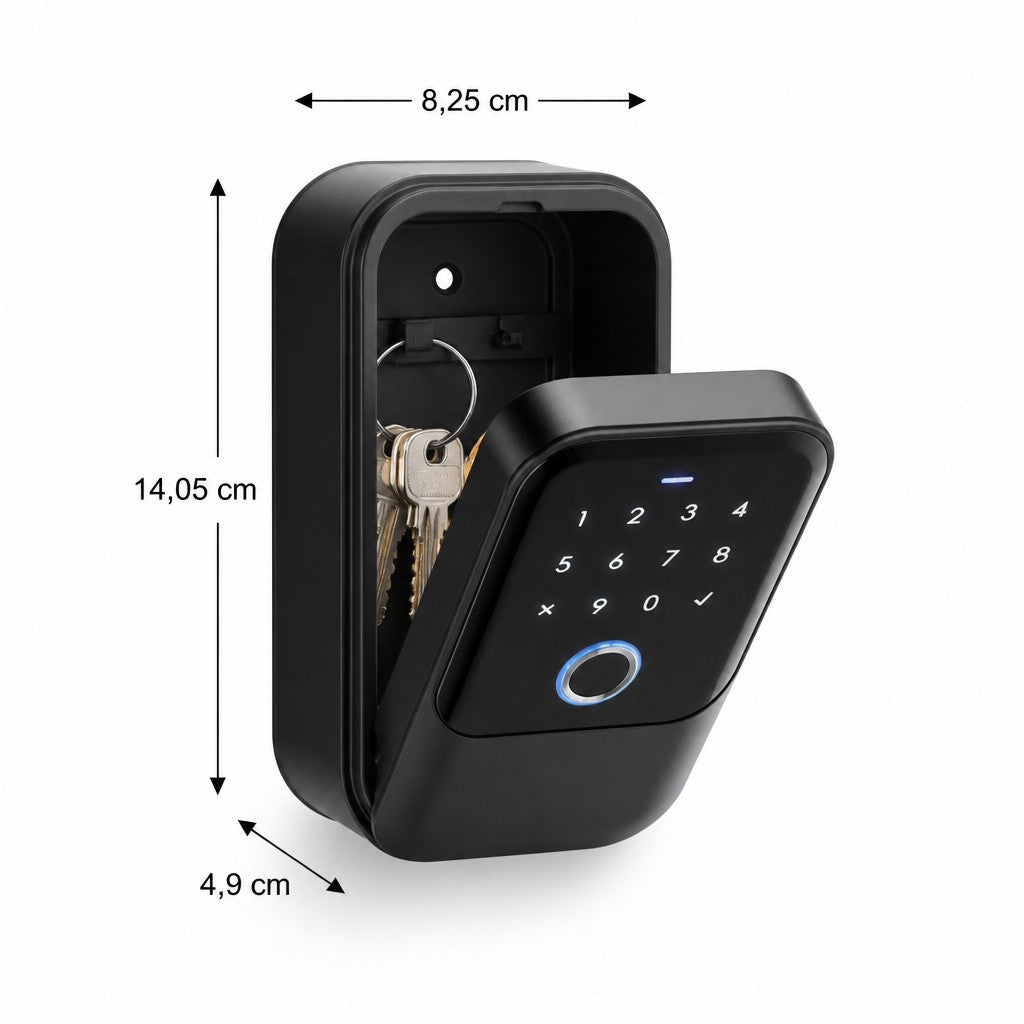 Boîte à clés connectée à empreinte digitale et code