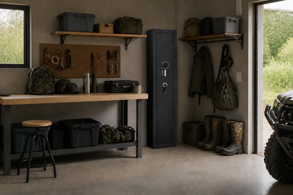 Armoire de sécurité pour 7 à 8 armes de chasse avec code numérique