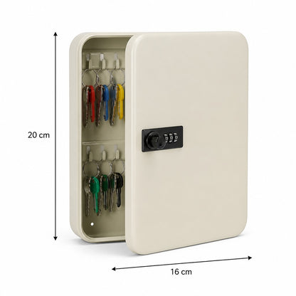Armoire à clés blanche - couleur-blanc
